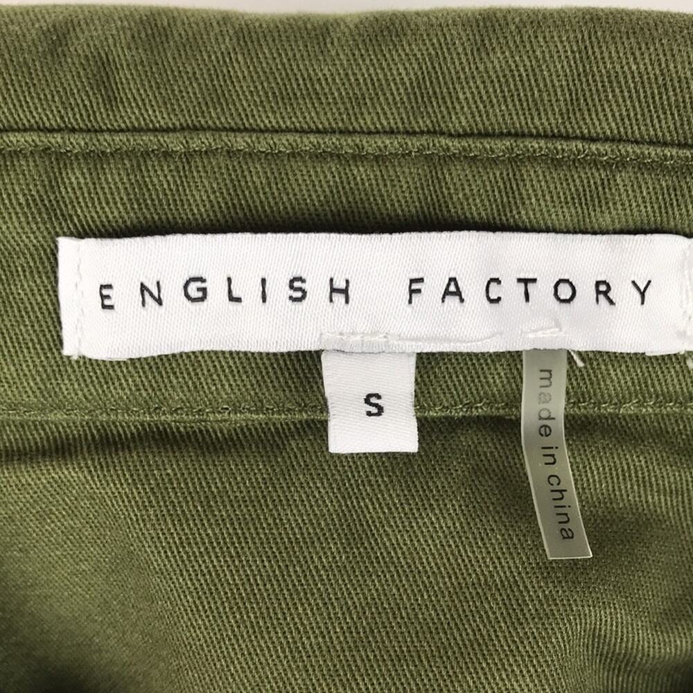 Anthropologie English Factory Pineapple Embroidered Utility Jacket Green Pockets - Picture 14 of 14